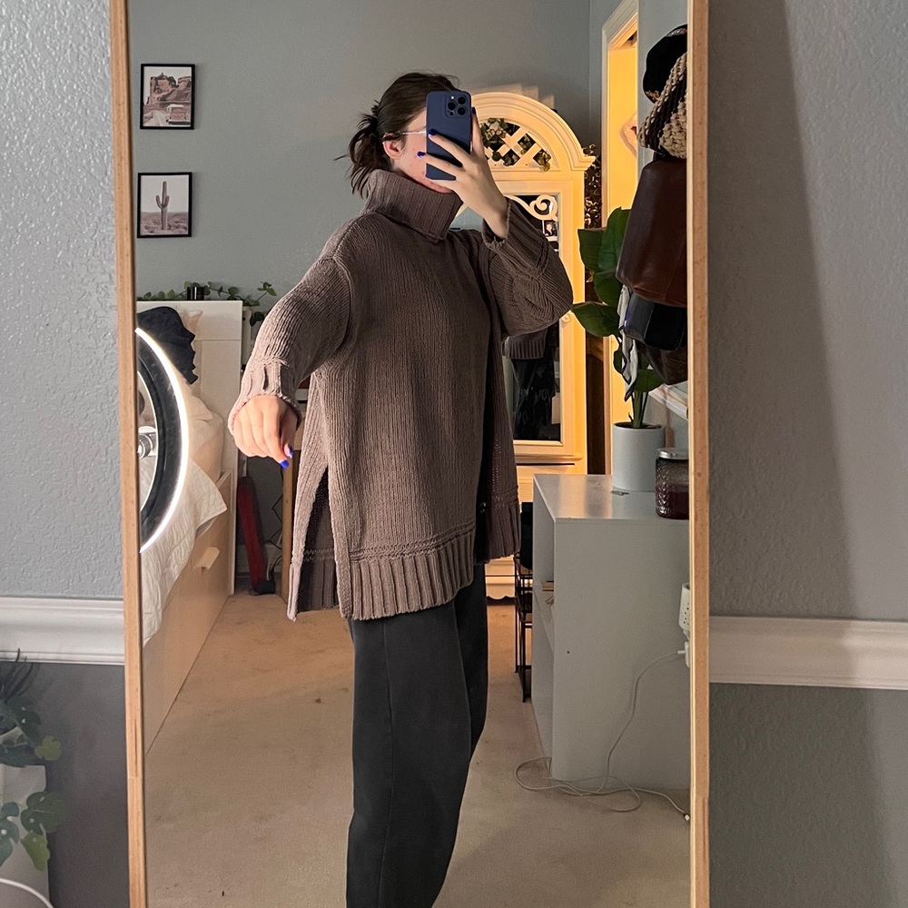 Soft Brown Small Aerie Turtleneck